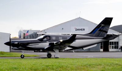 The milestone 1,300th TBM family airplane is a TBM 980 version, shown at Daher Aircraft’s Tarbes, France headquarters and final assembly facility prior to its delivery to a U.S. customer.