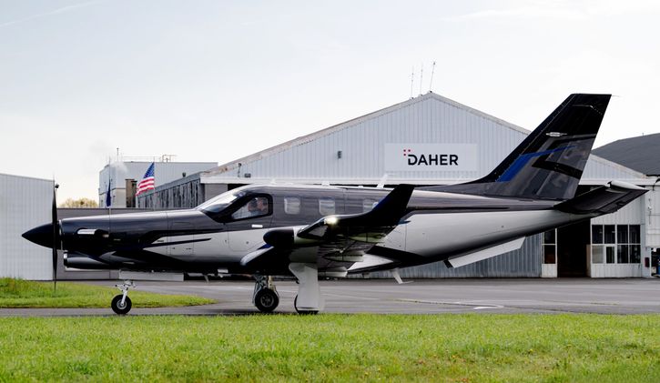The milestone 1,300th TBM family airplane is a TBM 980 version, shown at Daher Aircraft’s Tarbes, France headquarters and final assembly facility prior to its delivery to a U.S. customer.