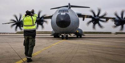 A400M arrivant sur la base aérienne d'Orléans-Bricy © Armée de l'Air et de l'Espace